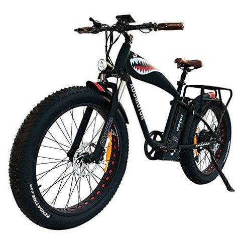 Addmotor MOTAN 1000 Watt Electric Bicycle 14.5Ah Lithium Battery Electric Cruiser Electric Bike 26 Inch Fat Tire Ebike Front Fork Suspension Mountain Pedal Assist M-5500 for Adults Men (Black)