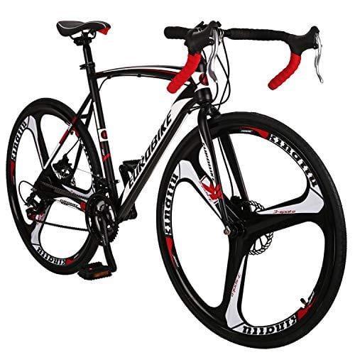 Eurobike Road Bike 700C Wheels 21 Speed Disc Brake Bicycle 54cm/Medium Frame Size (3 Spoke mag Wheel)