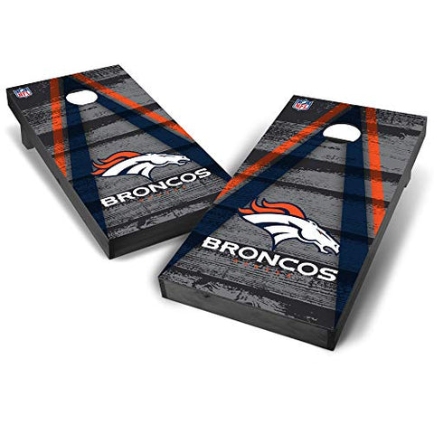 Wild Sports NFL College Cornhole Set 2' x 4' Foot, Grey Vintage Triangle Design - Tournament Series