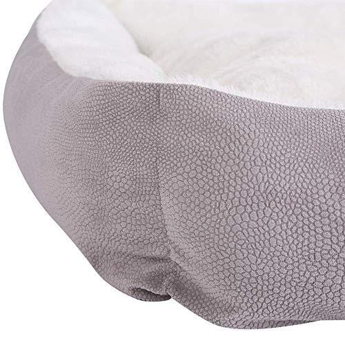 JEMA Rectangle Dog Bed - Lounger for Dogs & Cats with Self Warming Cozy Reversible Removable Inner Plush Cushion, Non Slip Waterproof Bottom, Square Medium Cuddler Pet Bed
