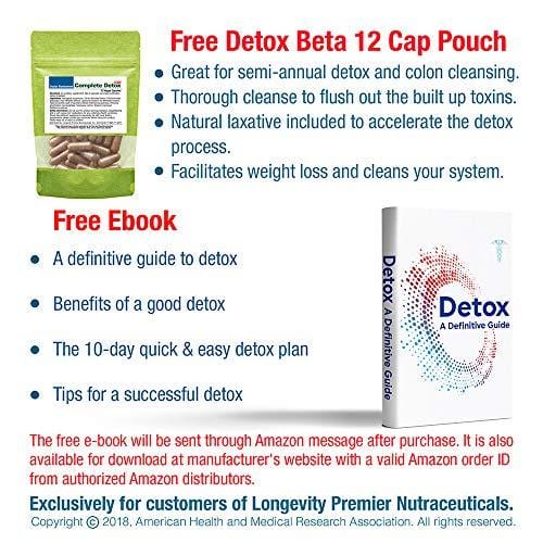 Longevity Complete Detox [PM] - Rapid Whole Body Detox with Support for Deeper Sleep & Better Relaxation - Colon, Liver, Lymph, Kidney Cleanse with Goji Berries & 13+ Other top Quality Natural Herbs