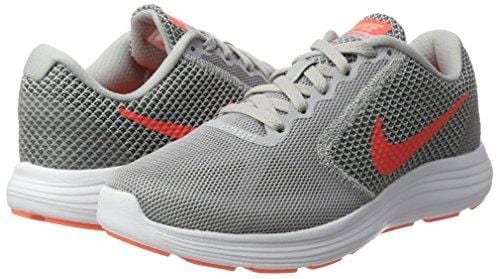 NIKE Women's Revolution 3 Running Shoe, Wolf Grey/Hyper Orange/Cool Grey, 10 C/D US
