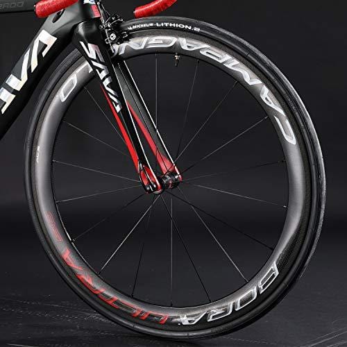 SAVADECK Phantom9.0 700C Carbon Fiber Road Bike Cycling Bicycle with Campagnolo Record EPS 22 Speed Electronic Groupset(Black Red 54cm)