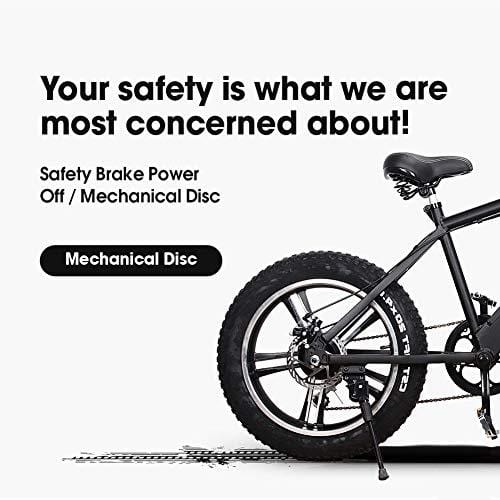 NAKTO 350W Electric Bicycle Mountain E-Bike Shimano 6 Speed Gear with Smart Multi Function LED Anti-Light Digital Dashboard,Removable and Waterproof Builtin 36V 10A Lithium Battery