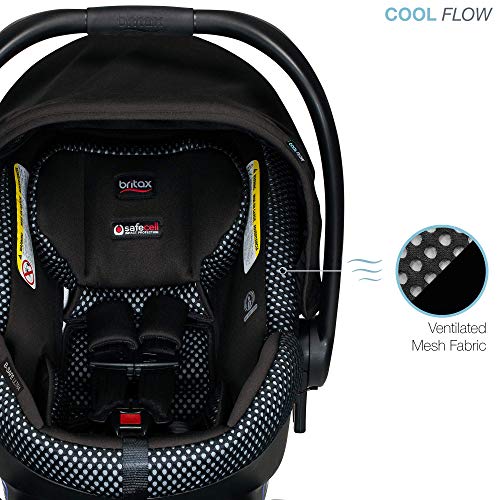 Britax B-Safe Ultra Infant Car Seat - 4 to 35 Pounds - Rear Facing - 2 Layer Impact Protection, Cool Flow Ventilated Fabric, Grey