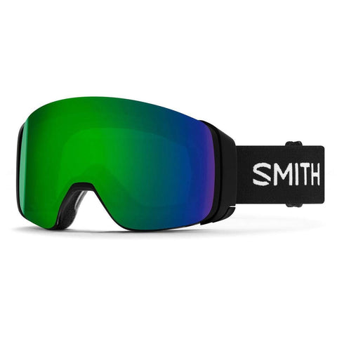 Smith Optics 4D Mag Adult Snowmobile Goggles - Black/Chromapop Sun Green Mirror/One Size
