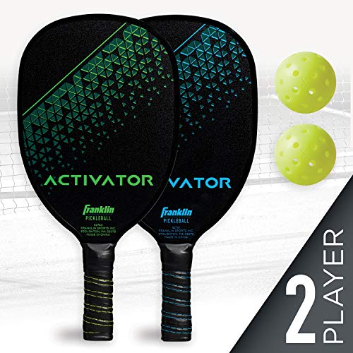 Franklin Sports Pickleball Paddle and Ball Set -Wooden Pickleball Rackets + Pickleballs - 2 Players - Activator - USA Pickleball (USAPA) Approved