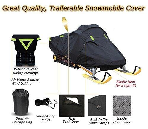 Trailerable Snowmobile Snow Machine Sled Cover Arctic Cat ZR 1994 1995 1996 1997 1998 1999 2000-2006
