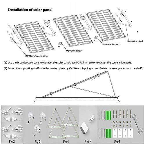[30W Panel Foldable] HKYH Solar Panel Lighting Kit, Solar Home DC System Kit, USB Solar Charger with 4 LED Light Bulb as Emergency Light and 5 Mobile Phone Charger/5V 2A Output Can Charge Power Bank