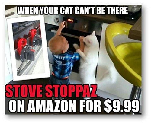 Stove Stoppaz Universal Kitchen Stove Knob Locks (5 Count) (Black)