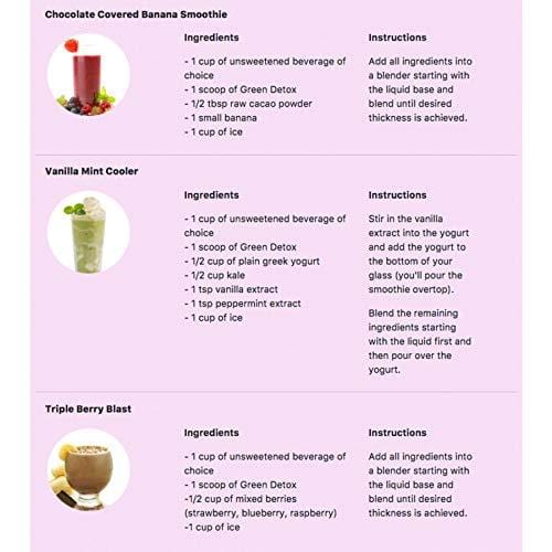 Green Detox - Superfood Drink Mix - Sugar Free, Vegan-Friendly - Over a Dozen Superfoods in Each Serving - Apple Pie Flavor