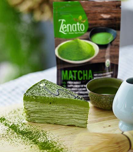 Zenato Matcha Green Tea Powder Culinary 100% USDA Organic , For Bakery, Latte, Smoothie, Cooking, 100g 3.5 oz Bag, Natural Antioxidants Benefits, Zero Additive and Sugar Free