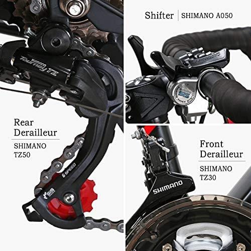 Eurobike Road Bike TSM550 Bike 21 Speed Dual Disc Brake 700C Wheels Road Bicycle 49cm Spoke Wheel