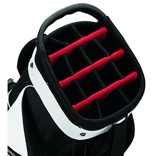 TaylorMade 2017 Golf Bag TM Cart Bag 5.0 BlkWhtRed, Black/White/Red