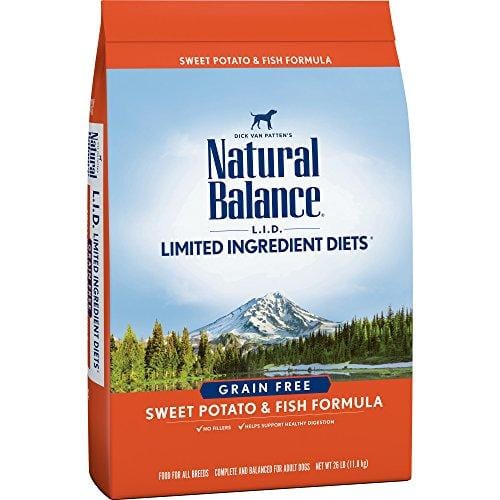 Natural Balance L.I.D. Limited Ingredient Diets Dry Dog Food, Grain Free, Sweet Potato & Fish Formula, 26-Pound