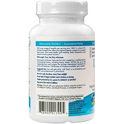 Nordic Naturals - Ultimate Omega Xtra, Support for a Healthy Heart, 60 Soft Gels (FFP)