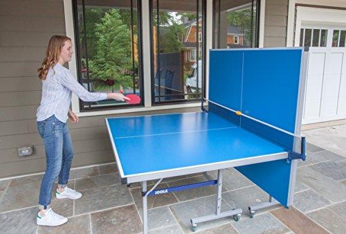 JOOLA NOVA - Outdoor Table Tennis Table with Waterproof Net Set - 10 Minute Easy Assembly - All Weather Aluminum Composite Outdoor Ping Pong Table - Tournament Quality - Indoor & Outdoor Compatible
