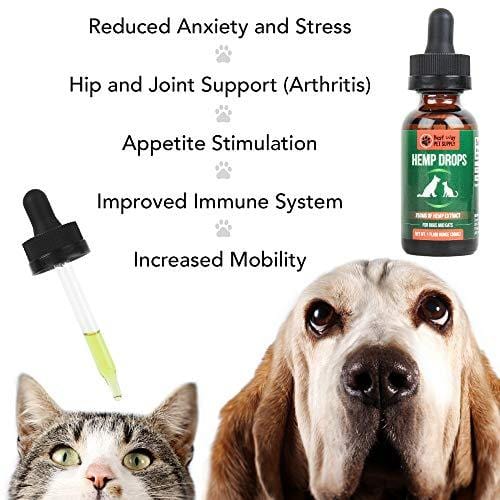 Best Way Pet Supply Hemp Oil  Anxiety Relief for Dogs and Cats Organic Pet Hemp Oil Supports Hip and Joint Health Grown and Made in USA Natural Relief for Pain