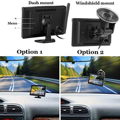 ZSMJ Digital Wireless Backup Camera Kit, Stable Signal Reverse Camera Kit with Super Night Vision, IP68 Waterproof Rear View Camera 4.3'' LCD Monitor for Trucks/RV/Vans/Trailer Over 660ft Transmission