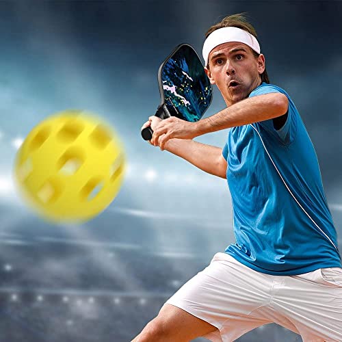 VUFOXT Pickleball Paddles Set of 2, 99.99% Carbon Fiber, Graphite Honeycomb Core Graphite Face Cushion Comfort Grip with 4 Pickle Balls 1 Table Tennis Bag at The Batting Cages Field