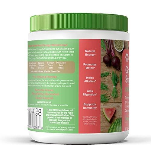 Amazing Grass Green SuperFood Energy, Watermelon, 30 Servings, 7.4 Ounce