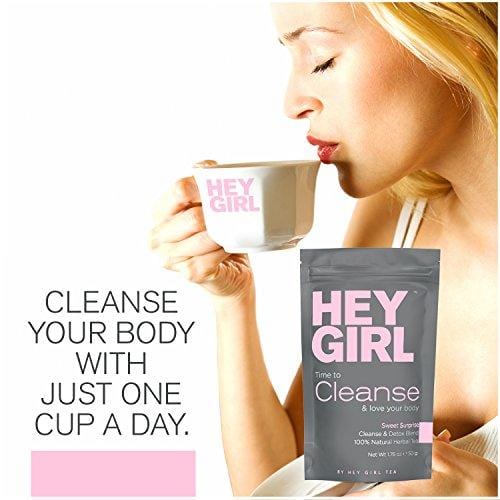 Detox Tea - CLEANSE Herbal Teatox Reduces Bloating & Helps Your Body Stay Regular | Keep Your Colon Happy and You Feeling Healthy with Hey Girl Tea