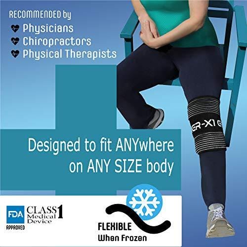 Ice Packs for Injuries Large Reusable Gel Pad for Back Pain, Hip, Knee, Cold Therapy Relief Wrap