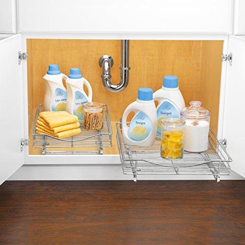 Lynk Professional Slide Out Cabinet Organizer - Pull Out Under Cabinet Sliding Shelf