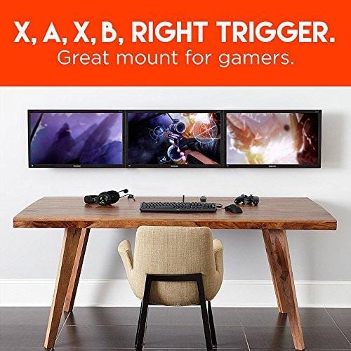 ECHOGEAR Full Motion Articulating TV Wall Mount Bracket for Most 15-39 inch TVs & Computer Monitors Featuring 10.5" of Extension, 90º of Swivel, 16º of Tilt - EGSF1-BK