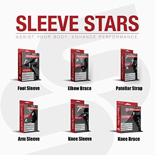 Sleeve Stars Knee Support Brace with Neoprene Compression Stabilizer, Open Patella & Adjustable Straps for Basketball, Arthritis, Running and Hiking