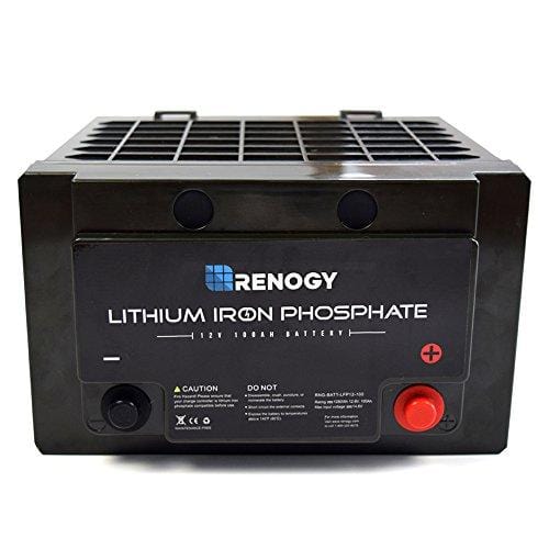 Renogy Lithium-Iron Phosphate Battery 12 Volt 100Ah for RV, Solar, Marine, and Off-grid Applications