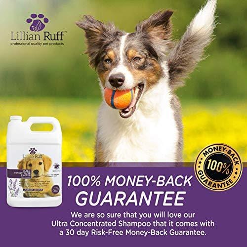 Lillian Ruff Professional Dog Shampoo - Concentrated Dog Shampoo with Aloe - Safe for Cats - Tear Free Lavender Coconut Scent - Soothe & Cleanse Normal to Dry Itchy Sensitive Skin - Made in USA