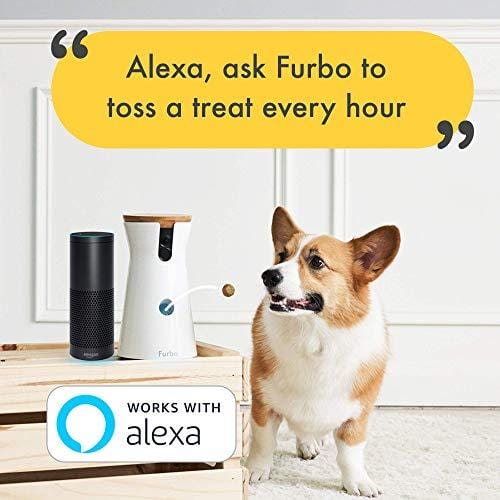 Furbo Dog Camera: Treat Tossing, Full HD Wifi Pet Camera and 2-Way Audio, Designed for Dogs, Compatible with Alexa (As Seen On Ellen)