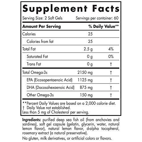 Nordic Naturals Proomega 2000 Fish Oil 1125 Mg Epa