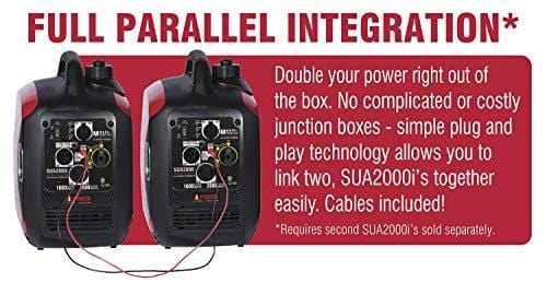 A-iPower SUA2000iV Super Quiet 2000-Watt Portable Inverter Generator CARB/EPA, 2000 Watt, RV Ready