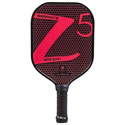 ONIX Graphite Z5 Pickleball Paddle (Graphite Carbon Fiber Face with Rough Texture Surface, Cushion Comfort Grip and Nomex Honeycomb Core for Touch, Control, and Power)