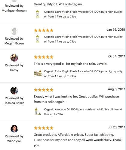 4 LBS(64 OZ) 100% Pure Organic Cold Pressed Unrefined Extra Virgin Raw Avocado Oil All Natural