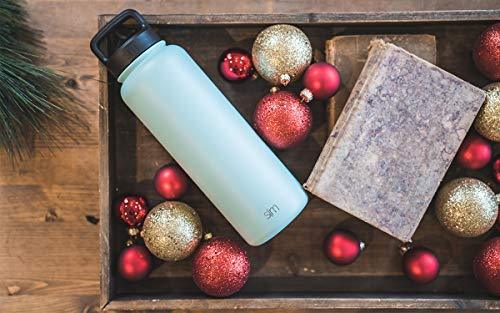 Simple Modern 40 oz Summit Water Bottle - Stainless Steel Liter Flask +2 Lids - Wide Mouth Double Wall Vacuum Insulated Leakproof Thermos Ombre: Sweet Taffy