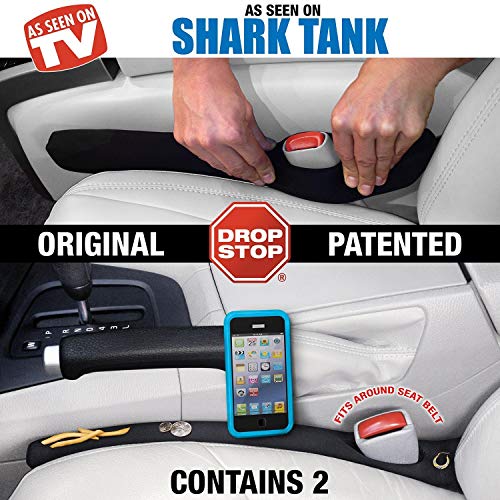 Drop Stop - The Original Patented Car Seat Gap Filler (AS SEEN ON Shark Tank) - Set of 2