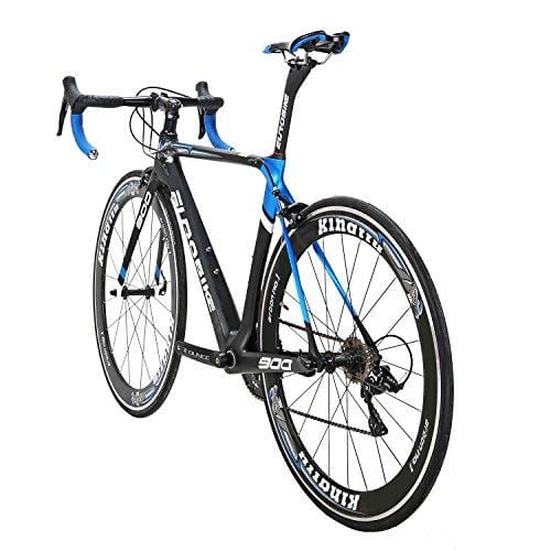 Eurobike EUR900 50CM Carbon Frame Road Bike 18 Speed 700C Racing Bicycle Black-Blue 60