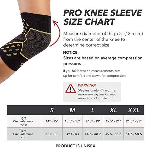 CopperJoint – Copper-Infused Performance Compression Knee Sleeve, Promotes Increased Blood Flow to The Knee and Provides Enhanced Compression and Support for Athletes, Single Sleeve (Small)