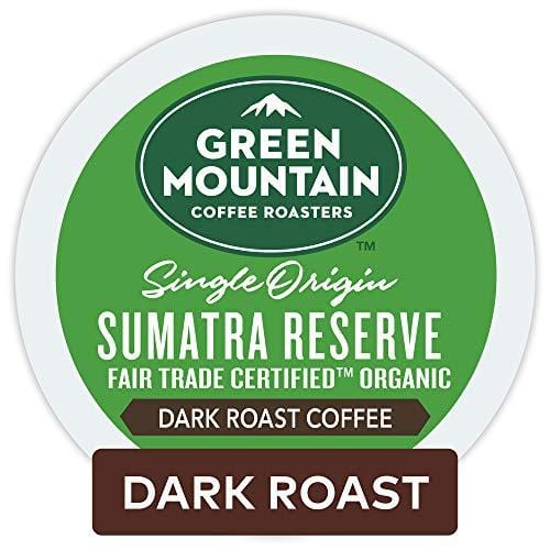 Green Mountain Coffee Roasters Sumatran Reserve Keurig Single-Serve K-Cup Pods, Dark Roast Coffee, 72 Count (6 Boxes of 12 Pods)