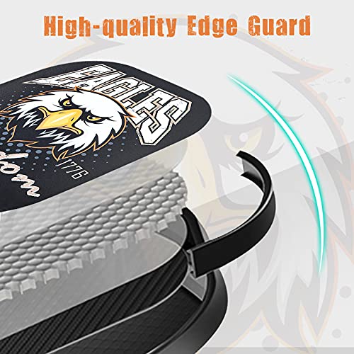 niupipo Pickleball Paddles, USA Approved Pickleball Paddles Set of 2 Pickleball Rackets 4 Pickleball Balls 1 Portable Bag, Polypropylene Honeycomb Core, Graphite Carbon Face, Cushioned 4.5In Grip