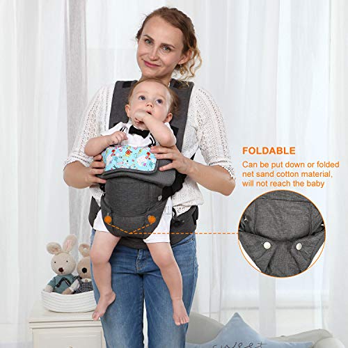 caiyuangg Baby Convertible Carrier, All Carry Position Newborn to Toddlers Ergonomic Carrier with Soft Breathable Air Mesh and All Adjustable Buckles