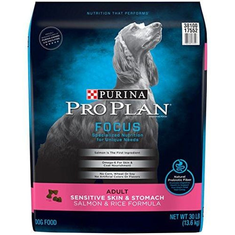 Purina Pro Plan Sensitive Stomach Dry Dog Food; FOCUS Sensitive Skin & Stomach Salmon & Rice Formula - 30 lb. Bag