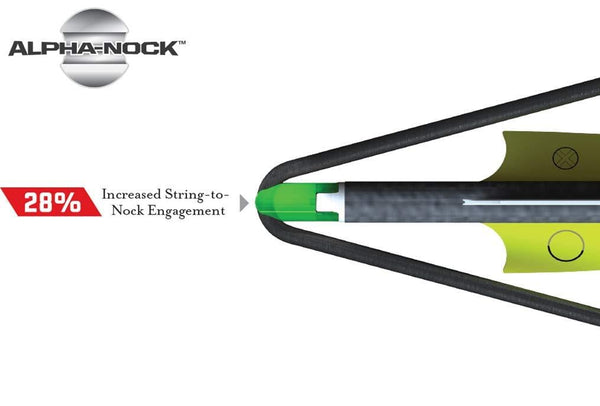 Tenpoint EVO-X Center Punch Carbon Crossbow Arrows with Green Alpha-Nocks, 6 Pack (HEA-740.6)