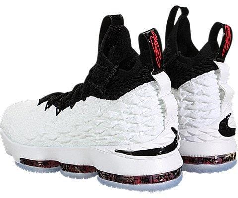 Nike Kids' Grade School Lebron 15 Basketball Shoes (6, White/Black/Red)