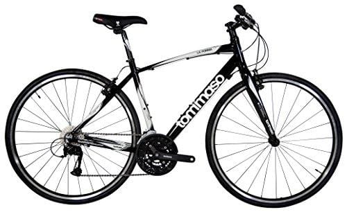 Tommaso La Forma Lightweight Aluminum Hybrid Bike -Black/White - Small