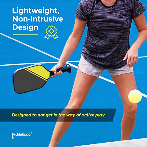 PickleUpper Pickleball Ball Retriever - Attaches to Pickleball Paddles - The Easy Way to Pick Up Pickleball Balls Without Bending Over - Fits Standard Paddles
