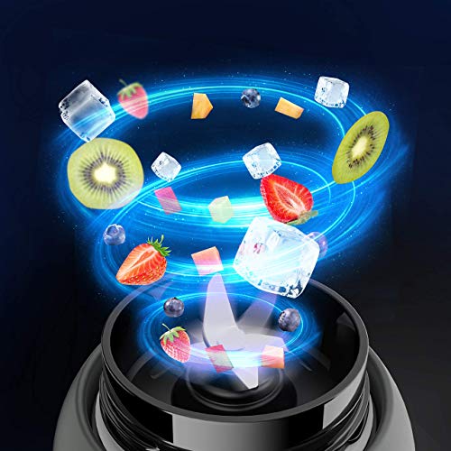 [Updated 2020 Version] Personal Countertop Blender for Milkshake, Fruit Vegetables Drinks, Smoothie, Small Mini Portable Food Blenders Processor Shake Mixer Maker with with 1 * 400ML Travel Cup